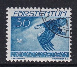 Liechtenstein  #C20  cancelled   1939  birds 30rp