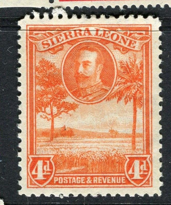 SIERRA LEONE; 1932 early GV issue fine Mint hinged 4d. value