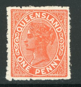 Queensland 1887 1p  Vermillion Red  SG 179 Mint D398 ⭐⭐⭐⭐⭐⭐