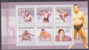 2010 Comoro Islands 2768-2773KL Sports - Sumo 10,00 €