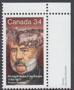 Canada - #1090 Philippe Aubert de Gaspe - MNH