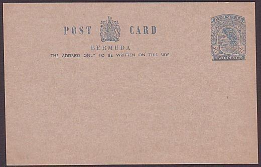 BERMUDA QE 2d postcard fine unused.........................................35355