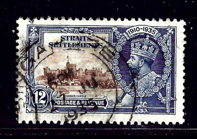 Straits Settlements 215 Used 1935 KGV Silver Jubilee (ap1051)