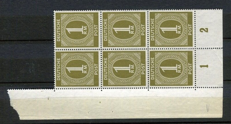 GERMANY; BERLIN RUSSIAN ZONE 1946-48 issue fine MINT MNH LARGE BLOCK