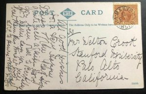 1908 Maryborough Australia Picture Postcard Cover To Palo Alto Ca USA Post Offic