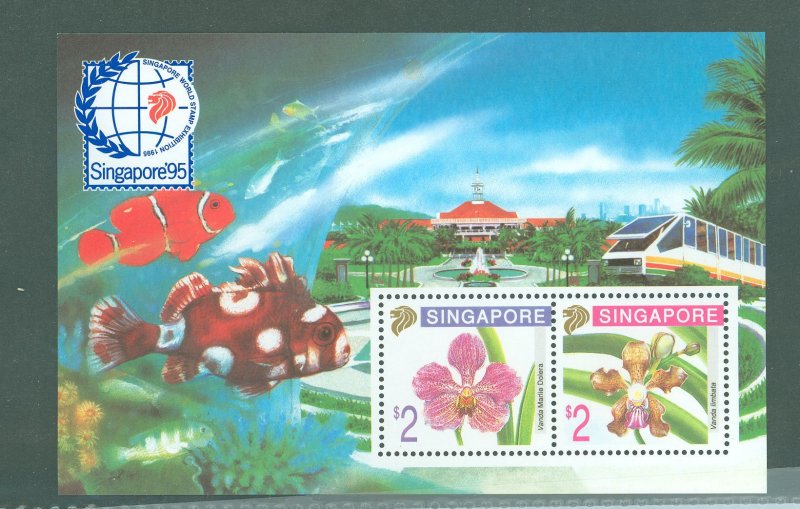 Singapore #717c Mint (NH) Souvenir Sheet (Flora) (Flowers)