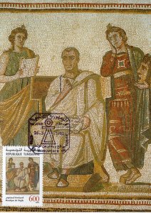 Maximum-card (Mosaic :virgil and the muses- 3rd century after Jesus Christ.)