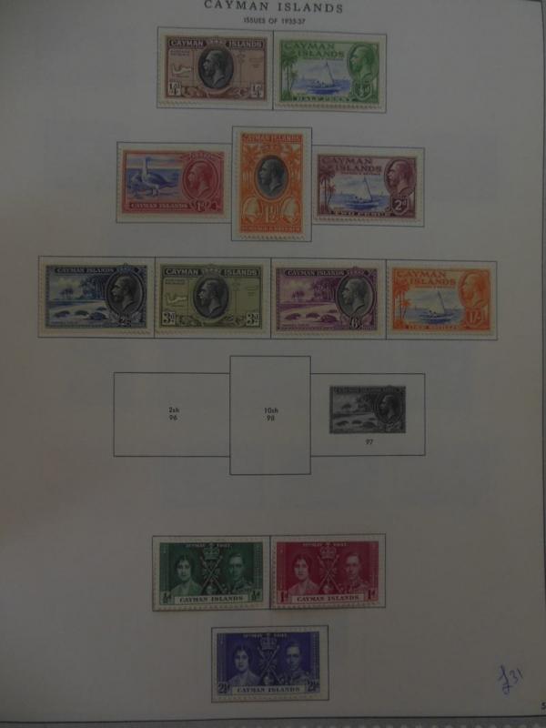 CAYMAN ISLANDS : Beautiful Very Fine Mint collection on album pages. SG Cat £532