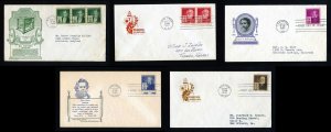 # 889 to 893 First Day Covers with various cachets dated 1940 - # 1