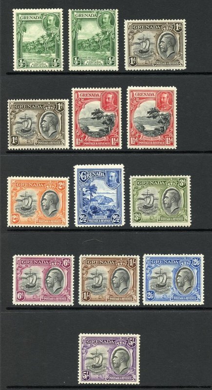 Grenada 1934-6 Pictorial defins set of 10 plus perfs SG135/44 fine mint 