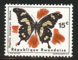 RWANDA Scott  115 Butterfly stamp