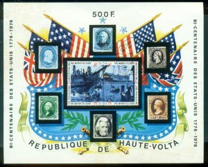 UPPER VOLTA SCOTT # 358 S/S, US BICENTENNIAL, CTO, OG, NH, GREAT PRICE!