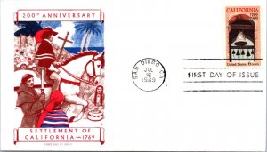 FDC 1969 SC #1373 Settlement Of California - San Diego, CA - Single - F71484