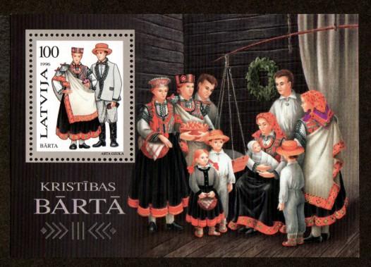 Latvia 416 Mint NH MNH Souvenir Sheet Traditional Costumes!