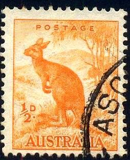 Kangaroo, Australia stamp SC#166a used