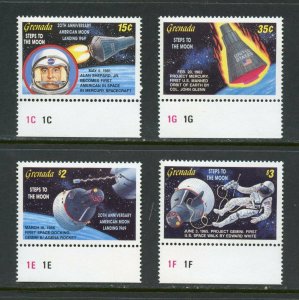 GRENADA APOLLO 11 20th ANNIVERSARY OF THE MOON LANDING SET II  MINT NH 