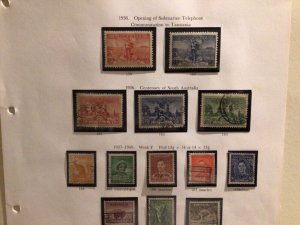 Australia mounted mint and used early stamps on folded page  A10147