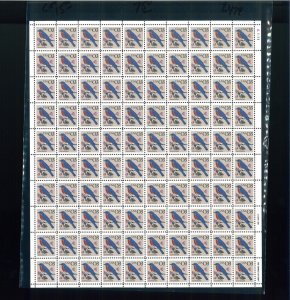 United States 3¢ Eastern Bluebird Postage Stamp #2478 MNH Full Sheet