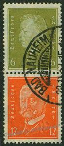 Germany 1932 Hindenburg Se-Tenant Michel S46 Zusammendruck 53209