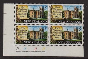 New Zealand 1969 Sc 425 Law Error Blue double PL BLK MNH