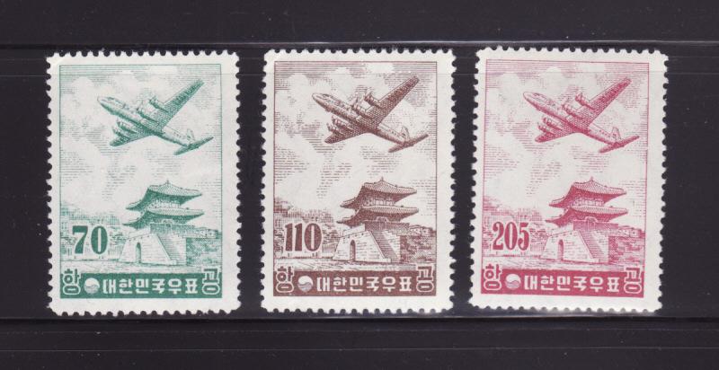 Korea C20-C22 Set MNH Planes