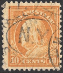 SC#510 10¢ Franklin Single (1917) Used