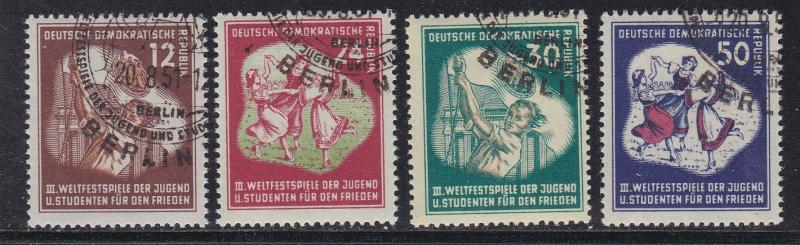 Germany DDR # 85-88, World Youth Festival, Used, 1/2 Cat.