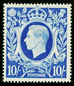 SG478b, 10s ultramarine, M MINT. Cat £45.