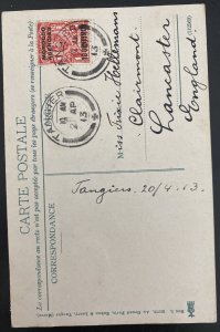 1913 Tangier British Morocco Agencies Postcard Cover To Lancaster England Kasbah