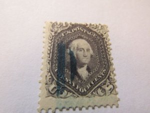 US Stamps, 1862 Washington Sc.#78 used 24c lilac single CV $400 with APS Certif.