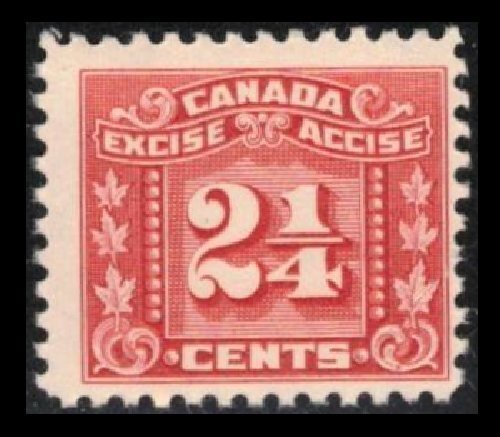 SALE CANADA REVENUE TAX 1934 VINTAGE RARE 2¼c #FX63 MNH STAMP CV $37.50