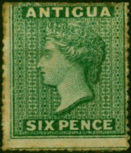 Antigua 1863 6d Green SG8 Good MM CV £700