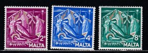 Malta # 309-311, Christmas,  Mint LH, 1/3 Cat.