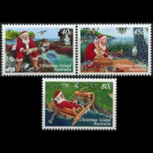 CHRISTMAS IS. 1997 - Scott# 407-9 Christmas Set of 3 NH