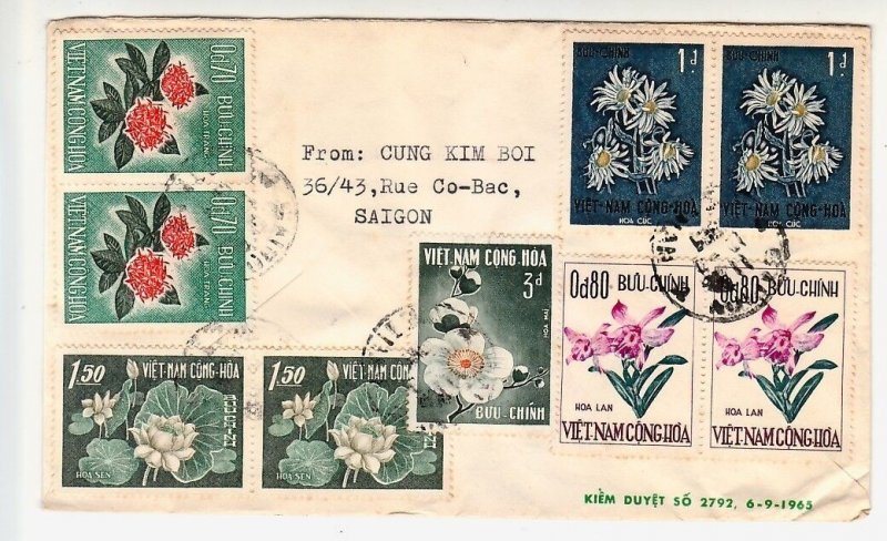 South Viet Nam Sc 261-65 on Cover to US - Great cover