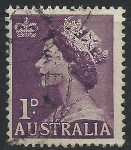 Australia 1953 - Queen Elizabeth 1d definitive - SG261 used