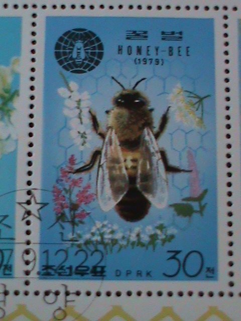 ​KOREA 1979-SC#1900a COLORFUL BEAUTIFUL LOVELY HONEY BEES-CTO S/S-VERY FINE