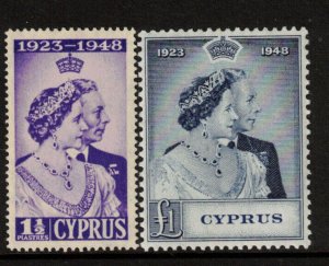 Cyprus #158 - #159 Very Fine Mint Lightly Hinged Set