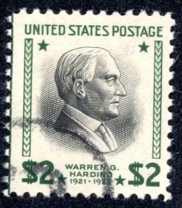 US 833 U $2.00 1938 Harding