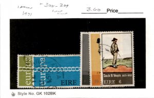 Ireland, Postage Stamp, #305-309 Used, 1971 Europa (AD)