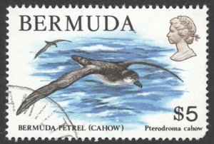 Bermuda Sc# 379 Used 1978-1979 $5 Bermuda Petrel