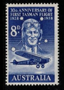 AUSTRALIA SG304 1958 30th ANNIVERSARY OF FIRST AIR CROSSING OF TASMAN SEA MNH