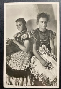 1940 Pecs Hungary RPPC Postcard Cover To Finland Girls At Handicraft