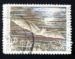 CUBA Sc# 770  CHRISTMAS 1962  10c BAT  used