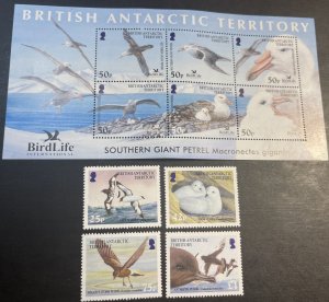 BRITISH ANTARCTIC TERR. # 345-349-MINT/NH-COMPLETE SET + SOUVENIR SHEET -2005