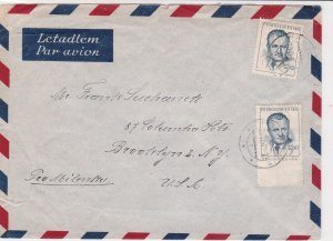 czechoslovakia 1949 airmail stamps cover ref 19649