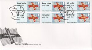 2015 Guernsey - Post & Go - Guernsey Flags - FDC 
