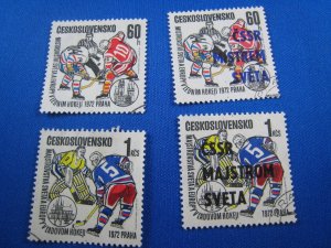 CZECHOSLOVAKIA 1972  SCOTT # 1811-1812 & 1845-1846  USED