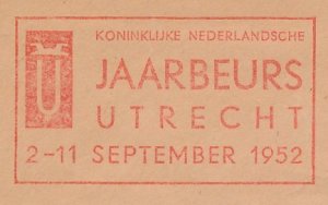 Meter cover Netherlands 1952 Year Fair - Agricultural, Dairy and Fisheries Fair 