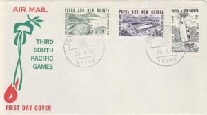 Papua New Guinea #284-6 - South Pacific Games - 1969 FDC